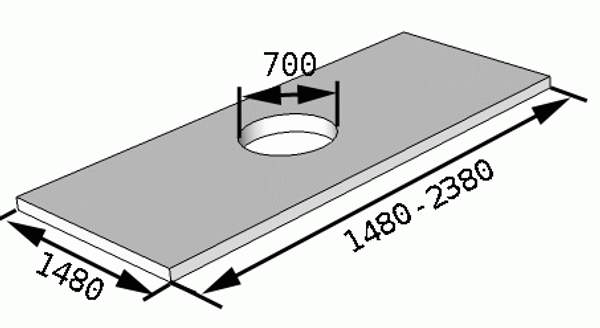 Плиты с отверстиями для узлов трасс каналов и тоннелей Серия 3.006.1-2.87.6. Продажа. Доставка по России.