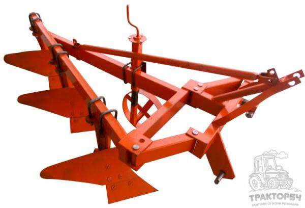Плуг навесной трехкорпусный (3-х лемешной) Кормилец на минитрактор (РФ)