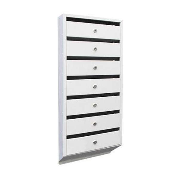 Почтовый ящик для подъезда секционный Оптима Люкс с задней стенкой 7 секций