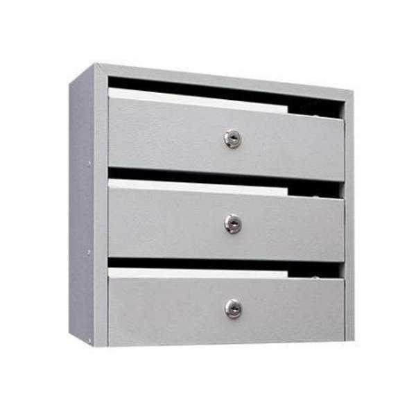 Почтовый ящик Оптима Компакт 3 секции с замком 164х301х340 мм