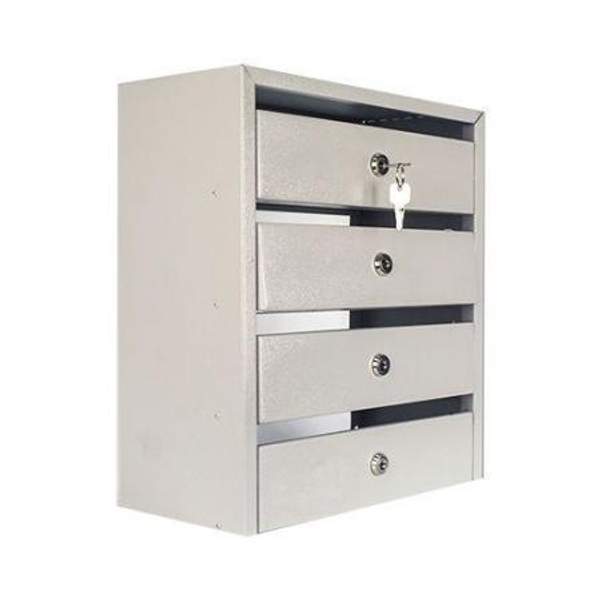 Почтовый ящик Оптима Компакт 4 секции с замком 154х340х396 мм