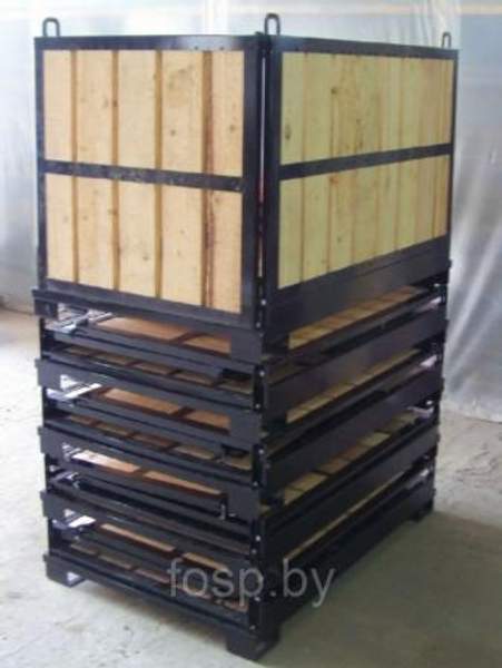 Поддон (паллет) ящичный ( металл + дерево )