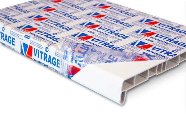 Подоконник ПВХ Витраж 900 мм (белый)