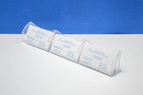 Подставка для визиток 3 отделения горизонт