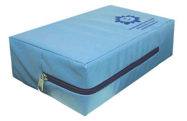 Подушка для забора крови (25х15х7см) чехол из клеенки ПВХ на молнии, цвет голубой