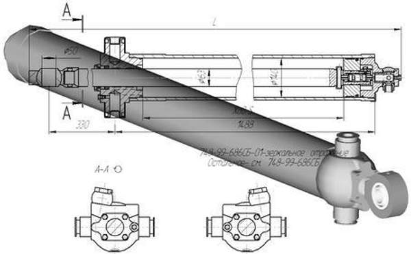 Подъем отвала (левый) 748-99-686-01 СП