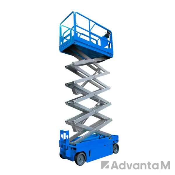 Подъемник строительный ножничый самоходный электрический PL1223