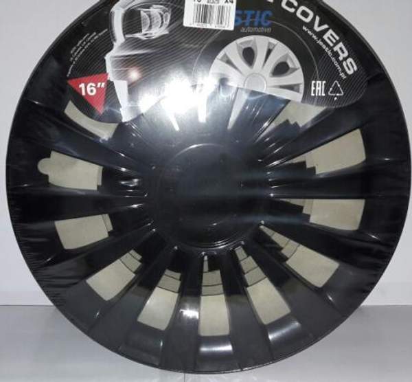 ПОЛЬША Колпаки на колеса 16 декоративные Меридиан черные 4шт."