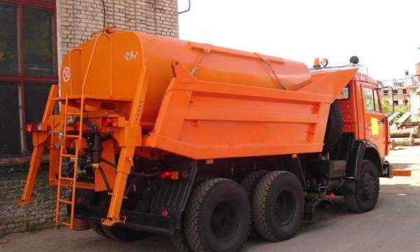 Поливомоечное оборудование в кузов самосвала на выдвижных опорах V-10 м3