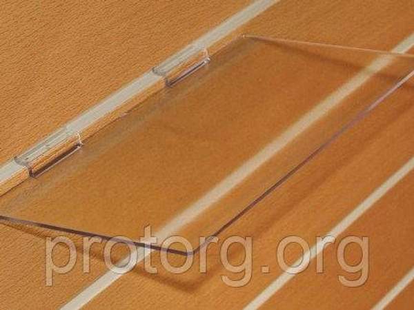 Полка для обуви прямая (250*100), цвет прозрачный