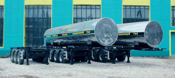 Полуприцеп-цистерна для транспортировки жидкой углекислоты (СО2) ЦЖУ-18,0-2,0