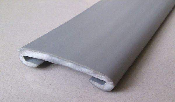 ПОРУЧЕНЬ 40×5 пластиковый ПВХ серого цвета