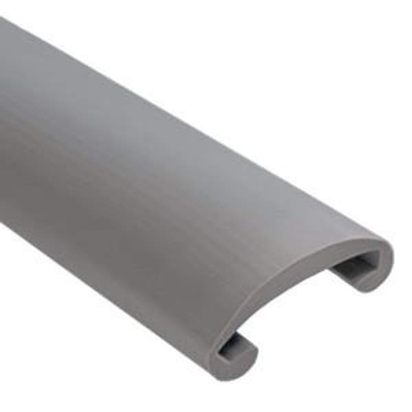 ПОРУЧЕНЬ 40×6 пластиковый ПВХ серого цвета