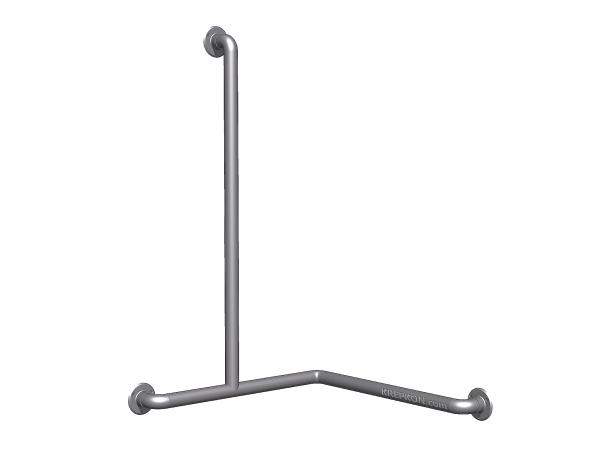 Поручень трехопорный, угловой внутренний, левый