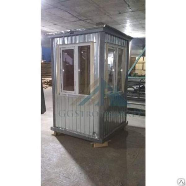 Пост охраны 1.5х1.5 с тремя окнами ПВХ