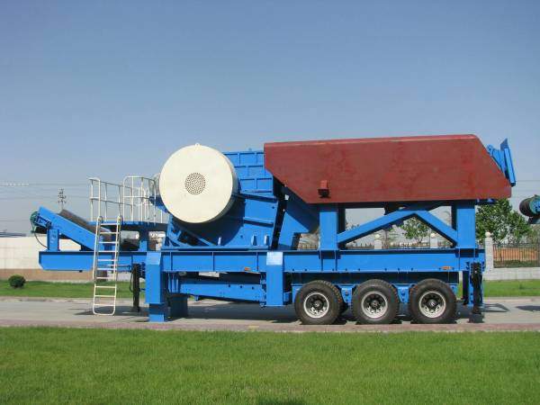 PP900 мобильная щековая дробилка на пневматическом ходу