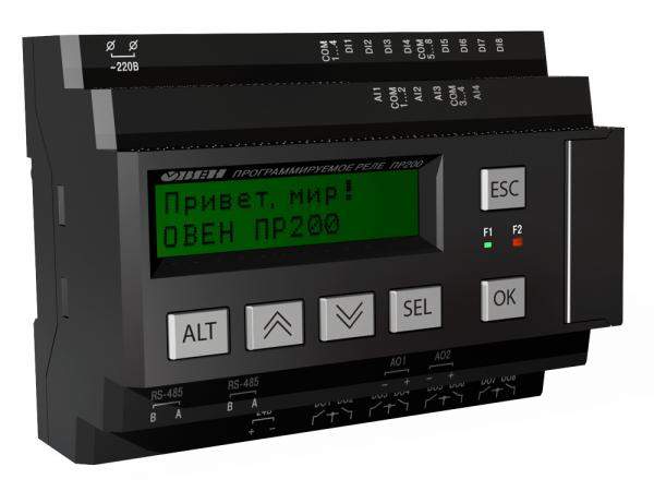 ПР200-220.4.2.0 Программируемое реле с дисплеем, ОВЕН