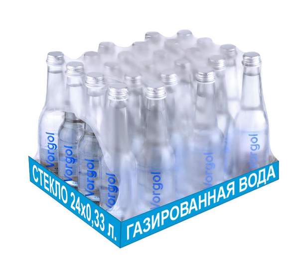 Природная вода Vorgol газированная, стекло 0,33 л