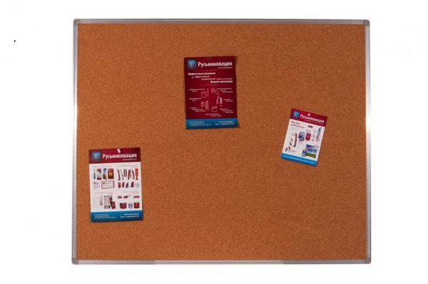 Пробковая доска "Профиль" в алюминиевой рамке 100х120 см