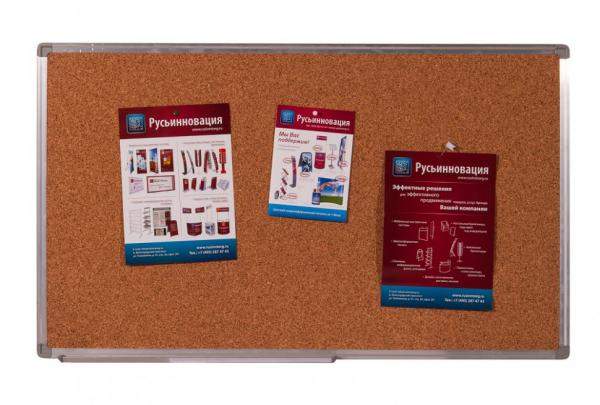 Пробковая доска "Профиль" в алюминиевой рамке 100х60 см