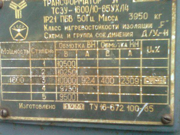 Продам трансформатор ТС 1600 10