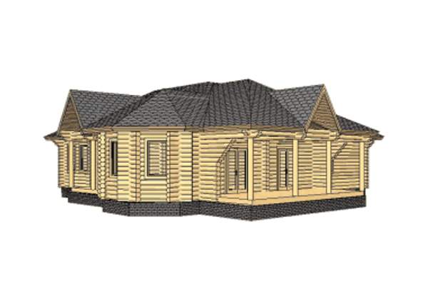 ПРОЕКТ 15 ДОМ ИЗ ОЦИЛИНДРОВАННОГО БРЕВНА ПОД КЛЮЧ