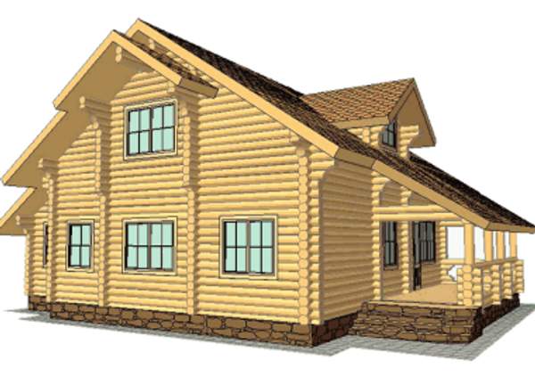 ПРОЕКТ 19 ДЕРЕВЯННЫЙ ДОМ ИЗ БРЕВНА