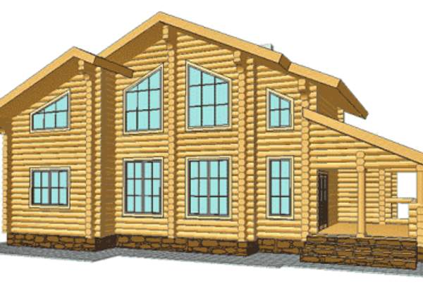 ПРОЕКТ 29 ДОМ ИЗ БОЛЬШОГО БРЕВНА ПОД КЛЮЧ