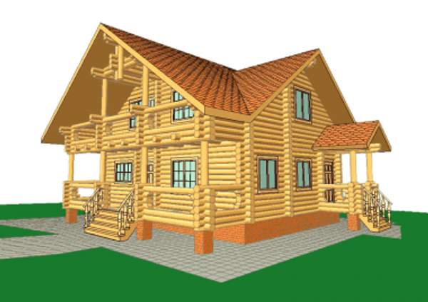 ПРОЕКТ 5 ДОМ ИЗ БРЕВНА ДЕШЕВО ПОД КЛЮЧ
