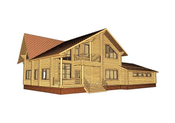 ПРОЕКТ 6 ДОМ ИЗ БРЕВНА ДЕШЕВО ПОД КЛЮЧ