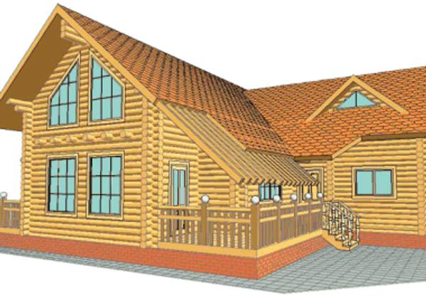 ПРОЕКТ 8 ДЕРЕВЯННЫЙ ДОМ ИЗ БРЕВНА