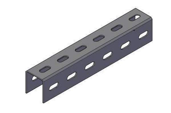 Профиль монтажный U-образный MS 404025 U3S11 (3-перф.)