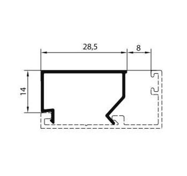Профиль штапика 4 мм (без упл) 6м*12шт AYPC.100.0601