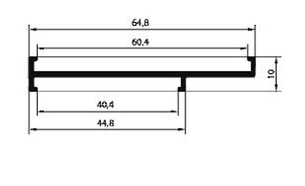 Профиль соединителя рам60/40 (6м*12шт) AYPC.100.0812