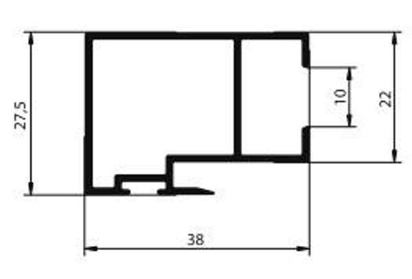 Профиль створки (центр) 5,1м*8шт AYPC.100.0207