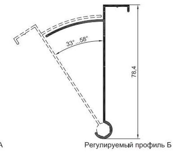 Профиль углового соединителя регулируемый "Б" 6м. RE 9027