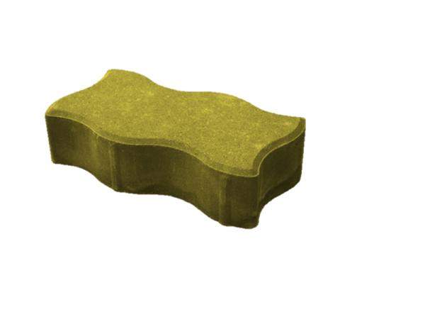 Производители тротуарной плитки Москва вибропрессованная ВОЛНА 238х158х60 (желтая)