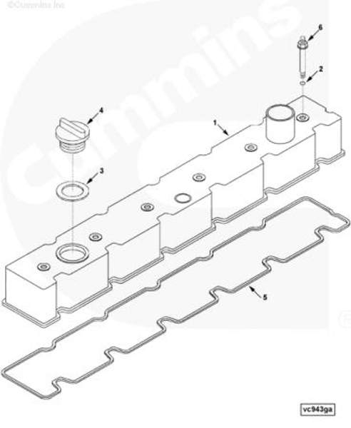 Прокладка клапанной крышки Cummins 6CT 3905449