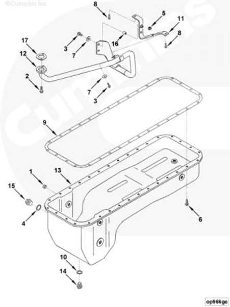 Прокладка поддона Cummins Евро-2 6CT ISLe ISCe C300 QSL 3973509 3938160 3934044 3914017 3911818 3906611