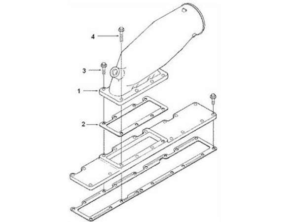 Прокладка впускного коллектора 300 л.с. большая D3936993 DONG FENG