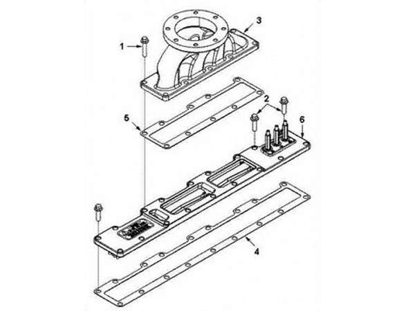 Прокладка впускного коллектора 340/375 л.с. малая 3992090 DONG FENG