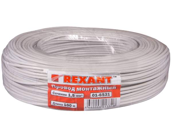 Провод монтажный (автомобильный) 1.5 мм2 100м (ПГВА) REXANT