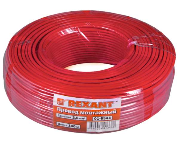 Провод монтажный (автомобильный) 2.5 мм2 100м (ПГВА) REXANT