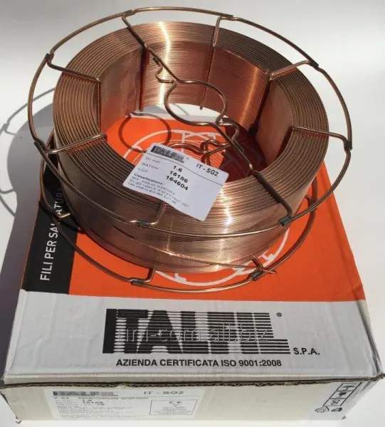 Проволока сварочная марки SG2 ф1.2, ф1.6 (аналог Св08Г2С) омедненная на кассете К300 проволочный каркас 15 кг