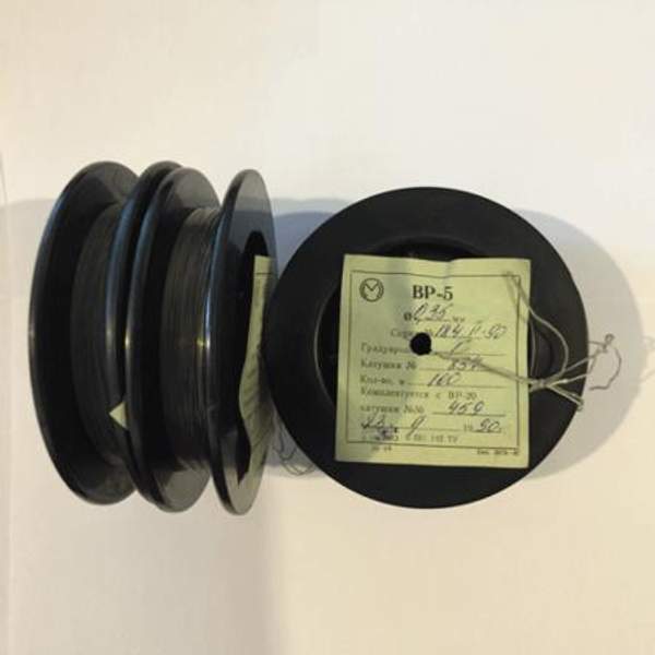 ПРОВОЛОКА ТЕРМОПАРНАЯ ТЕРМОЭЛЕКТРОДНАЯ ВР5/20 0,35 мм градуировка А2