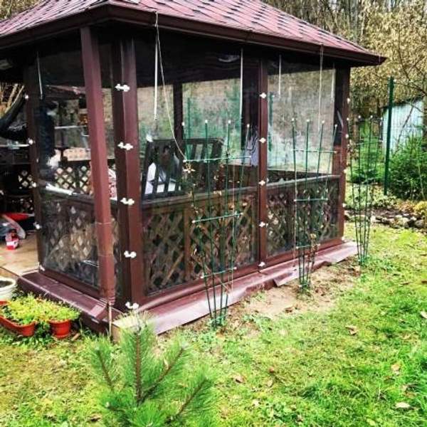 Прозрачные шторы ПВХ для беседок