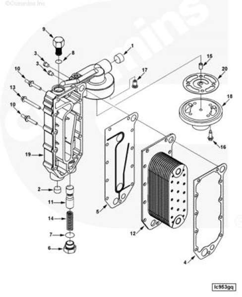Пружина плунжера маслоохладителя Cummins 6CT ISL 3970655