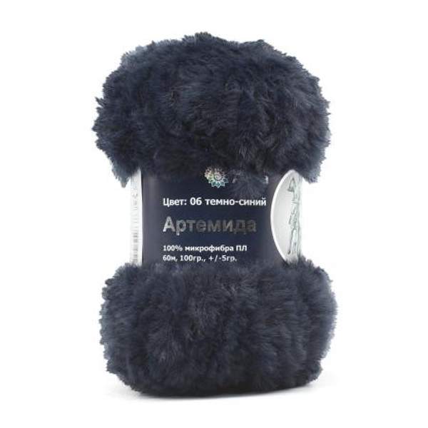 Пряжа Astra Premium Артемида 100гр. 60м (100% микрофибра ПЛ) (06 темно-синий)