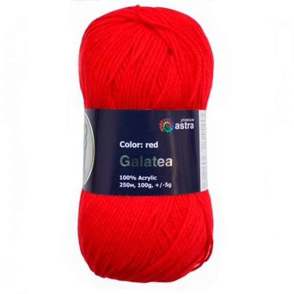 Пряжа Astra Premium Галатея 100гр. 250м (100% акрил) (03 красный)