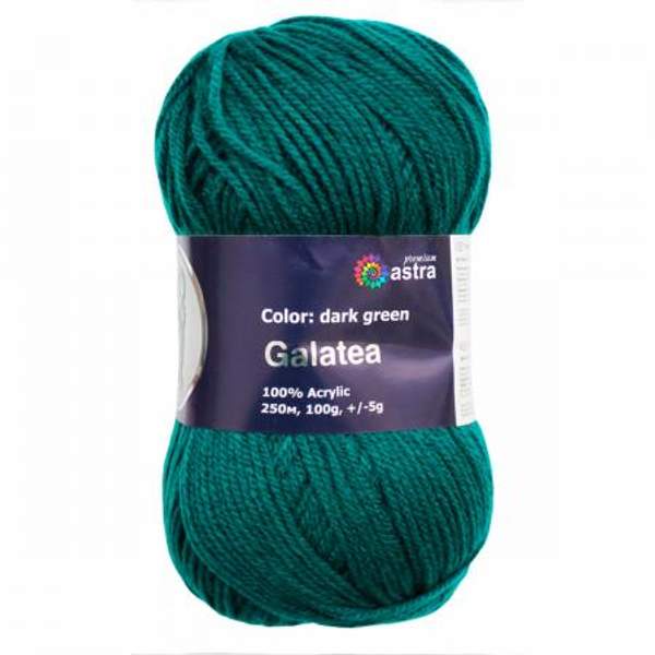 Пряжа Astra Premium Галатея 100гр. 250м (100% акрил) (07 темно-зеленый)